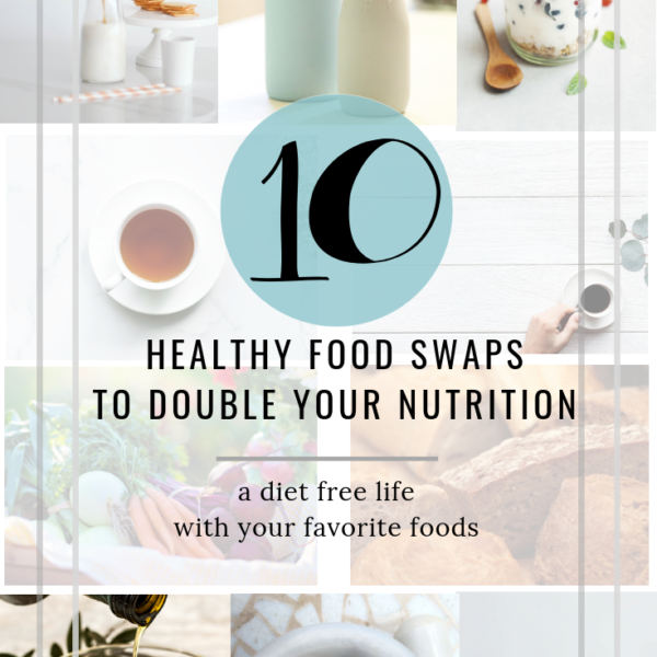 Are you trying to lose weight without losing your favorite foods? Do diets leave you unsatisfied and constantly craving those noms they somehow convince you to avoid? Start living a diet free life by simply incorporating these healthy food swaps and nutrition tips into your daily dining! #nutrition #healthyeating #dietplan