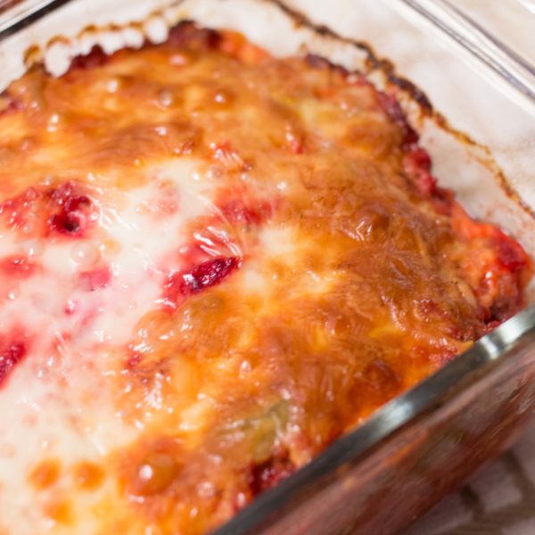 pink cheesy meatloaf with beets