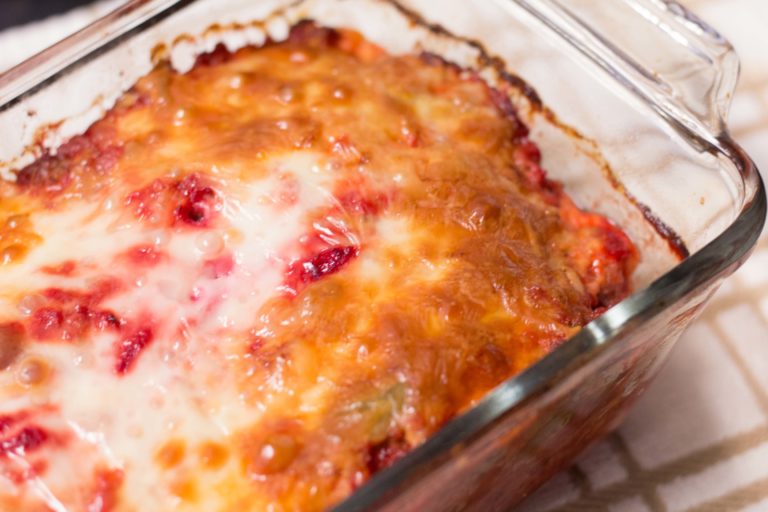pink cheesy meatloaf with beets