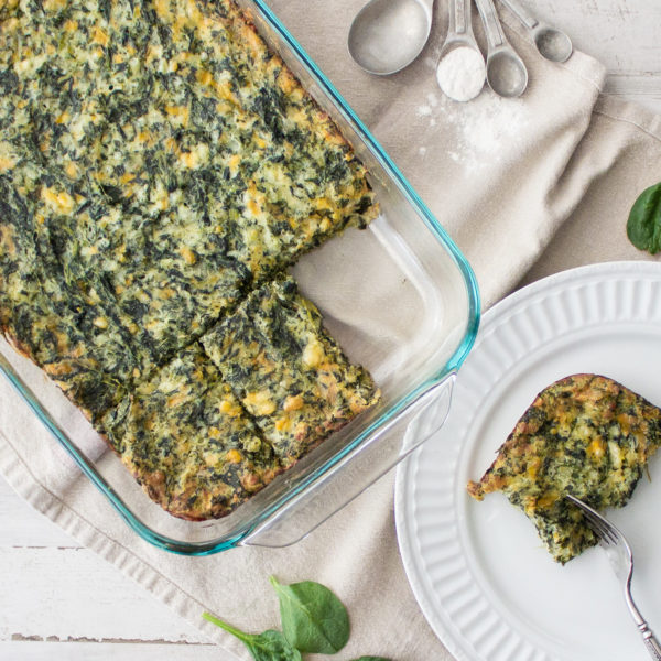 healthy spinach casserole wide